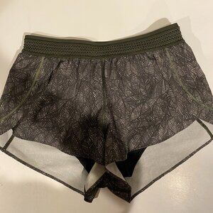 lululemon Run Split Second Shorts- Gator Green